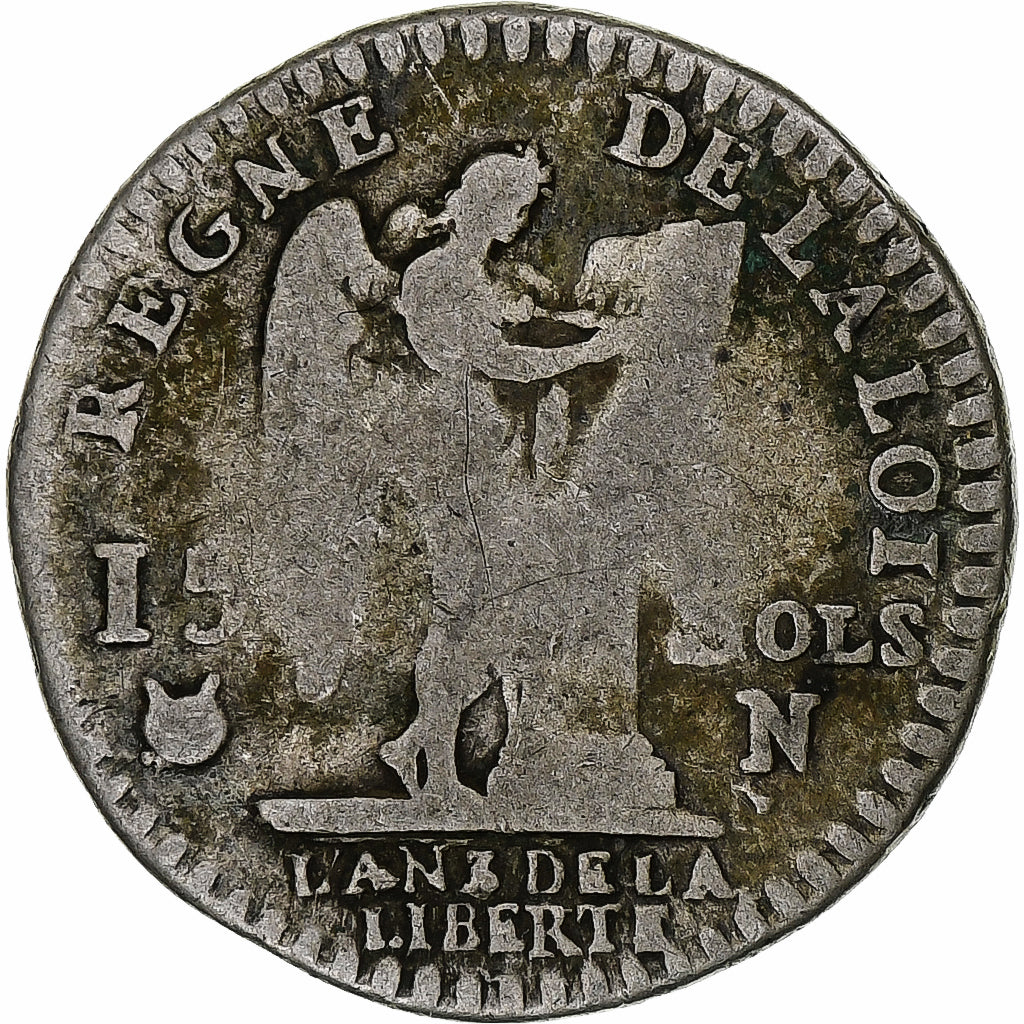 Frankreich, Louis XVI, 15 sols françois, 15 Sols, 1/8 ECU, 1791, Montpellier