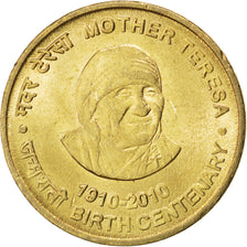 Münze, INDIA-REPUBLIC, 5 Rupees, 2010, UNZ, Nickel-brass, KM:381