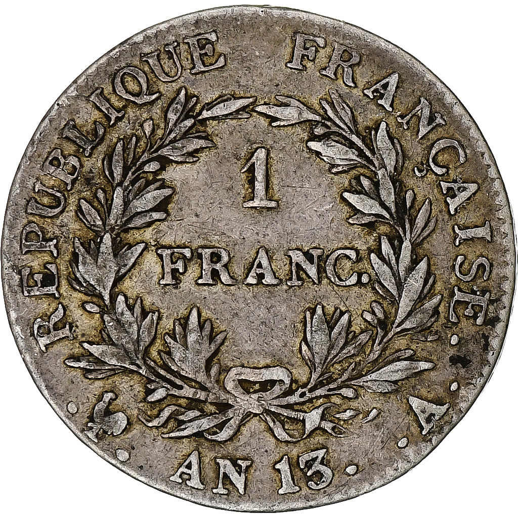 France, Napoleon I, Franc, AN 13, Paris, EF(40-45), Silver, KM:656.1