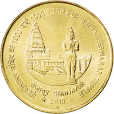 Munten, INDIAASE REPUBLIEK, 5 Rupees, 2010, UNC-, Nickel-brass, KM:378