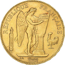 França, Génie, 100 Francs, 1886, Paris, AU(55-58), Dourado, KM:832