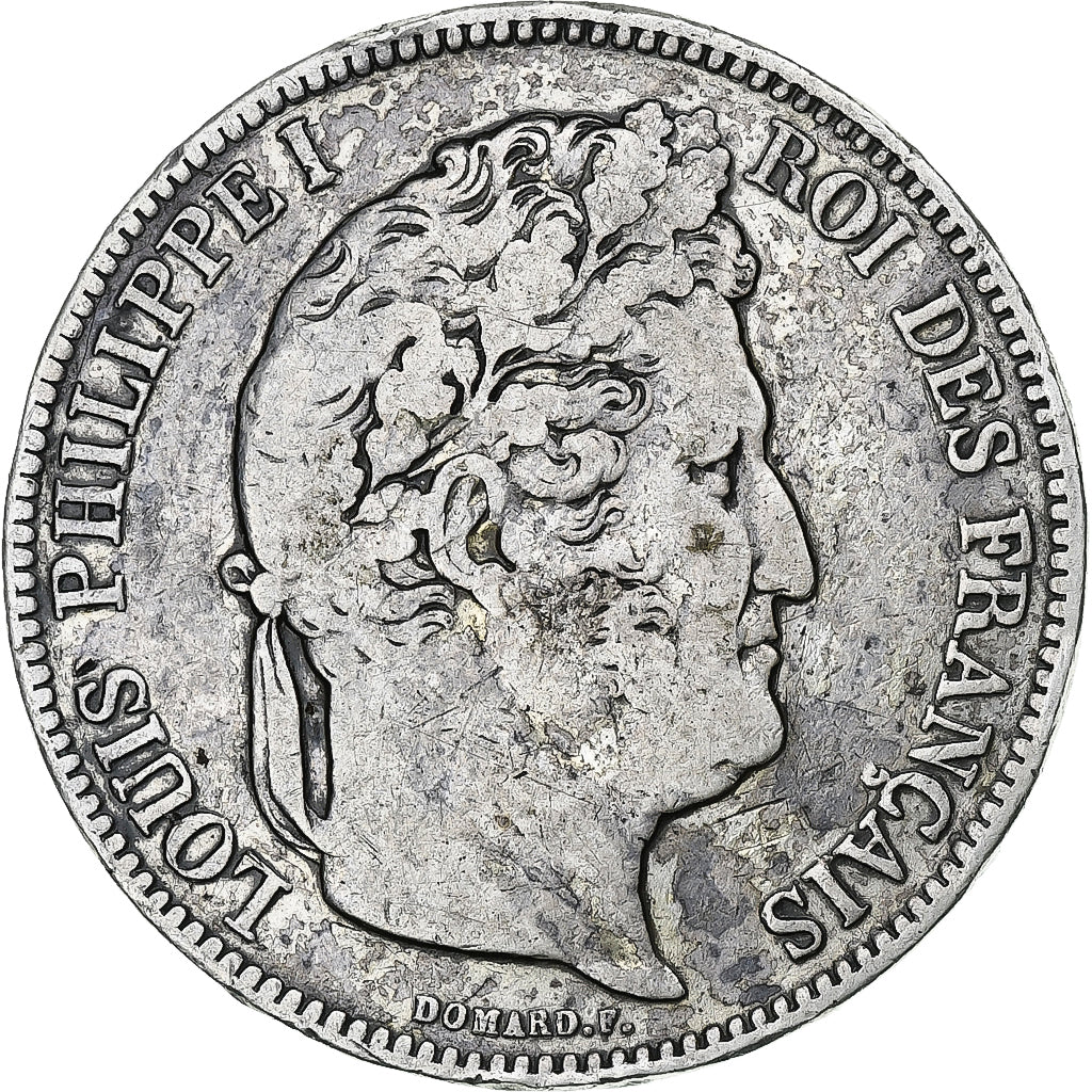 Francia, Louis-Philippe, 5 Francs, 1834, Perpignan, MB, Argento, KM:749.11