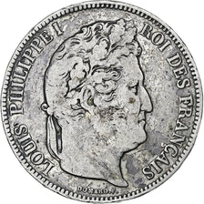 Francia, Louis-Philippe, 5 Francs, 1834, Perpignan, MB, Argento, KM:749.11