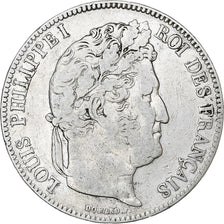 France, Louis-Philippe, 5 Francs, 1834, Paris, VF(20-25), Silver, KM:749.1