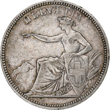 Suisse, 5 Francs, Helvetia, 1874, Bruxelles, Argent, TB+, KM:11
