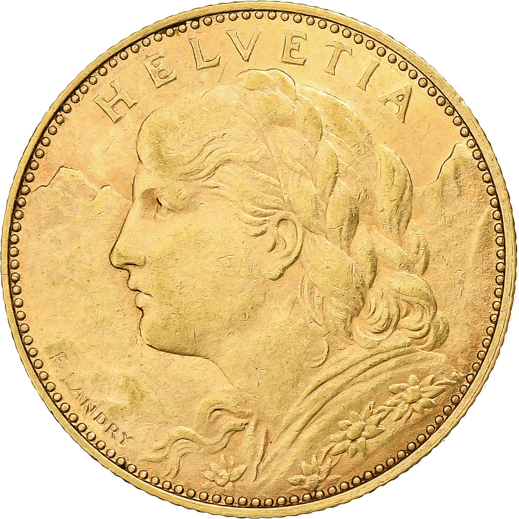 Suisse, 10 Francs, Vreneli, 1915, Bern, Or, TTB+, KM:36