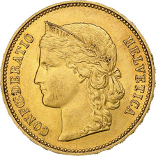 Suiza, 20 Francs, Helvetia, 1896, Bern, Oro, EBC, KM:31.3