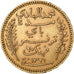 Túnez, Muhammad al-Hadi Bey, 20 Francs, 1903, Paris, Oro, MBC+, KM:234