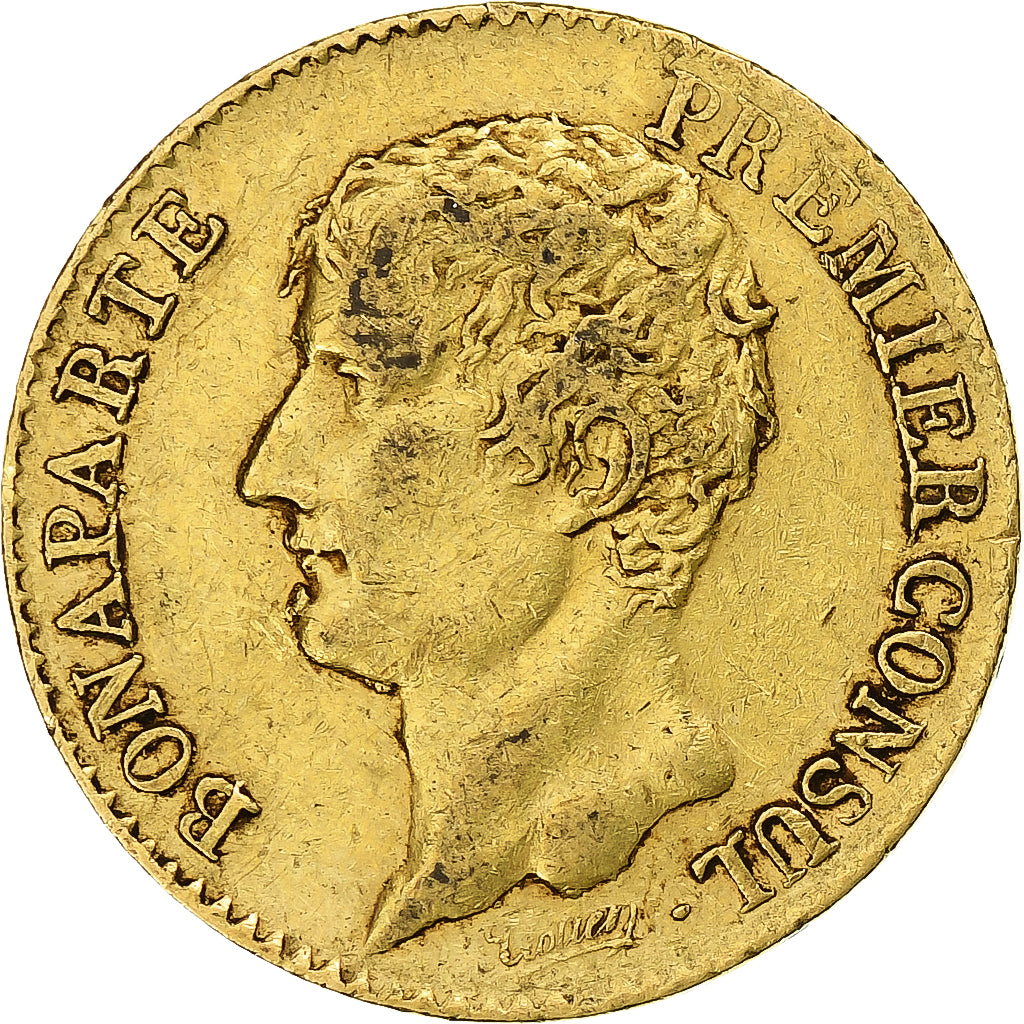 France, Napoléon I, 20 Francs, An 12, Paris, Or, TTB+, Gadoury:1020, Le