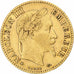 França, Napoleon III, 10 Francs, 1863, Paris, Dourado, AU(50-53), Gadoury:1015