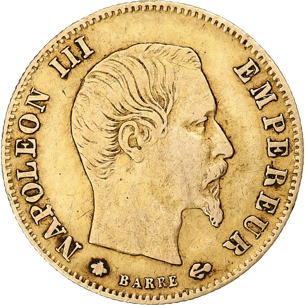 France, Napoléon III, 5 Francs, 1860, Strasbourg, Or, TTB, Gadoury:1001, Le