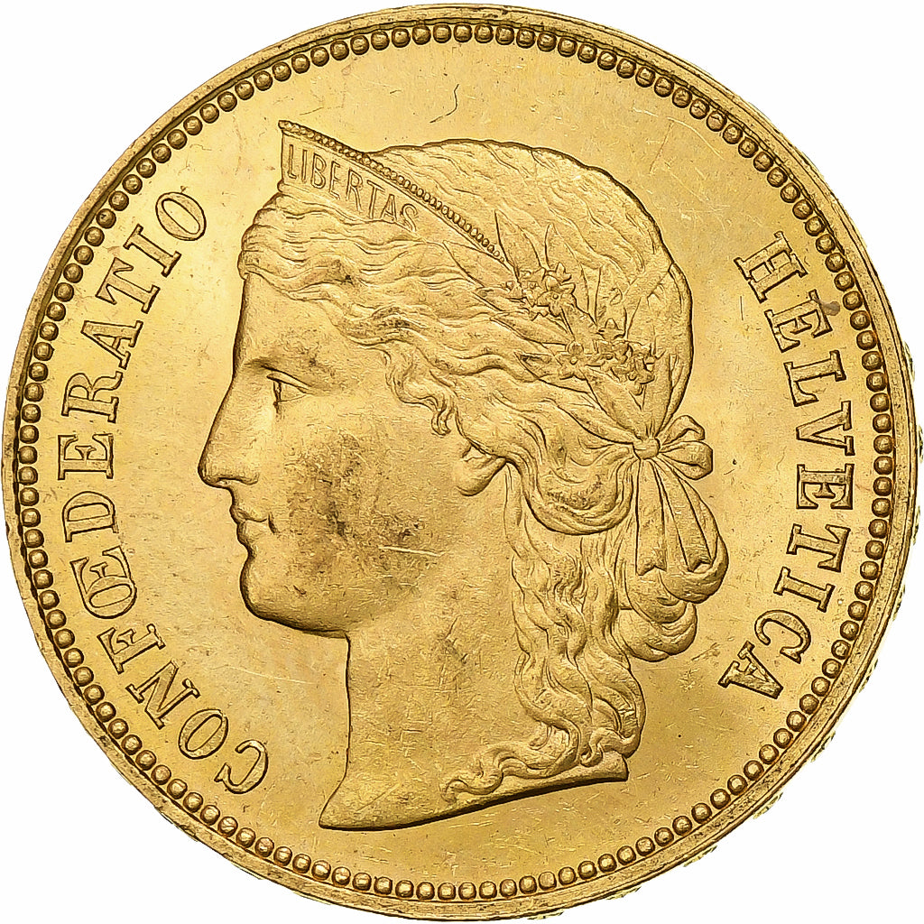 Suisse, 20 Francs, Helvetia, 1889, Bern, Or, SPL, KM:31.3