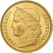 Suisse, 20 Francs, Helvetia, 1889, Bern, Or, SPL, KM:31.3
