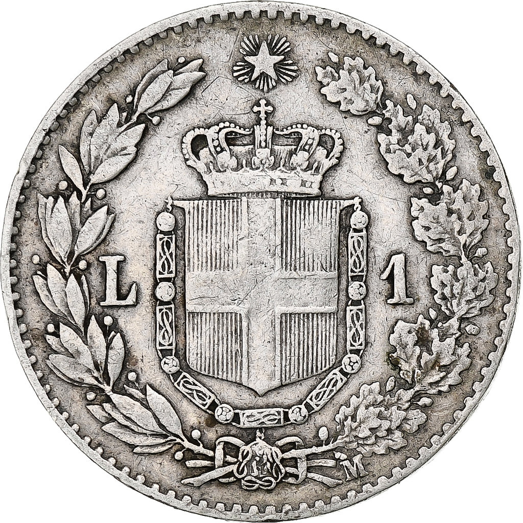 Italy, Umberto I, Lira, 1887, Milan, Silver, VF(30-35), KM:24.2