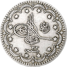 Turkey, Abdul Hamid II, 5 Kurush, 1906, Constantinople, Silver, EF(40-45)