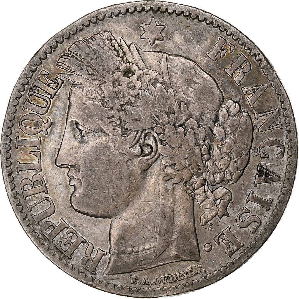 France, 2 Francs, Cérès, 1881, Paris, Silver, VF(30-35), Gadoury:530a, Le