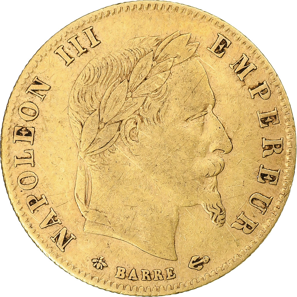 Francja, Napoleon III, 5 Francs, 1862, Paris, Złoto, VF(30-35), Gadoury:1002
