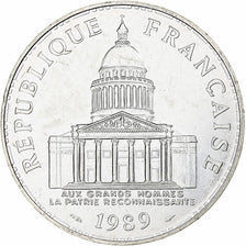 Francja, 100 Francs, Panthéon, 1989, Paris, Srebro, MS(60-62), Gadoury:898, Le