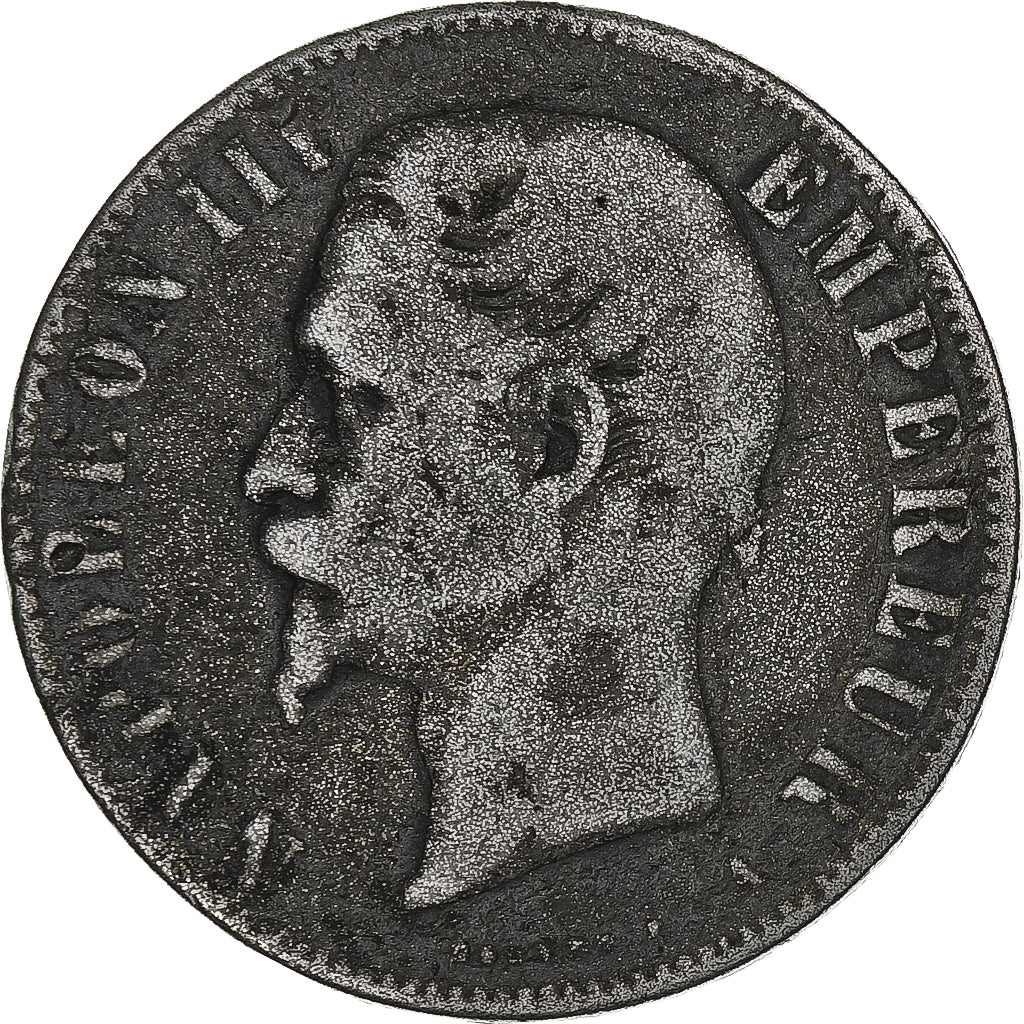 France, Napoleon III, 5 Francs, 1855, Paris, Contemporary forgery in tin