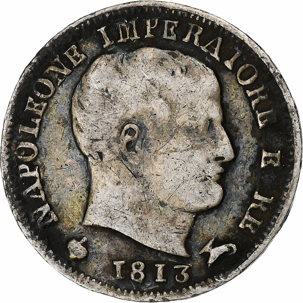DEPARTAMENTY WŁOSKIE, KINGDOM OF NAPOLEON, Napoleon I, 5 Soldi, 1813, Milan