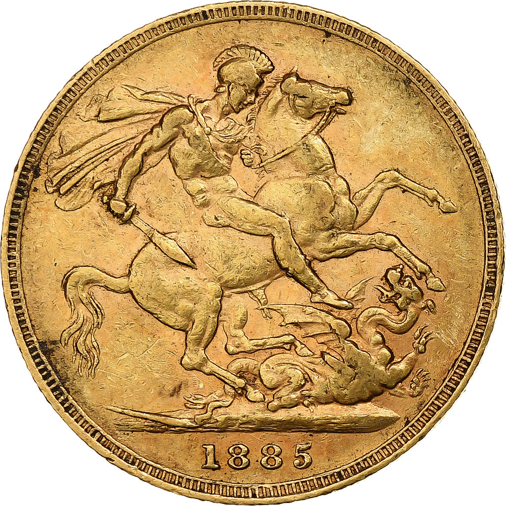 Australie, Victoria, Sovereign, 1885, Melbourne, Or, TTB+, KM:7