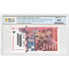 Francia, 200 Francs, Frères Lumière, T001240530, unissued bank note, SPL+