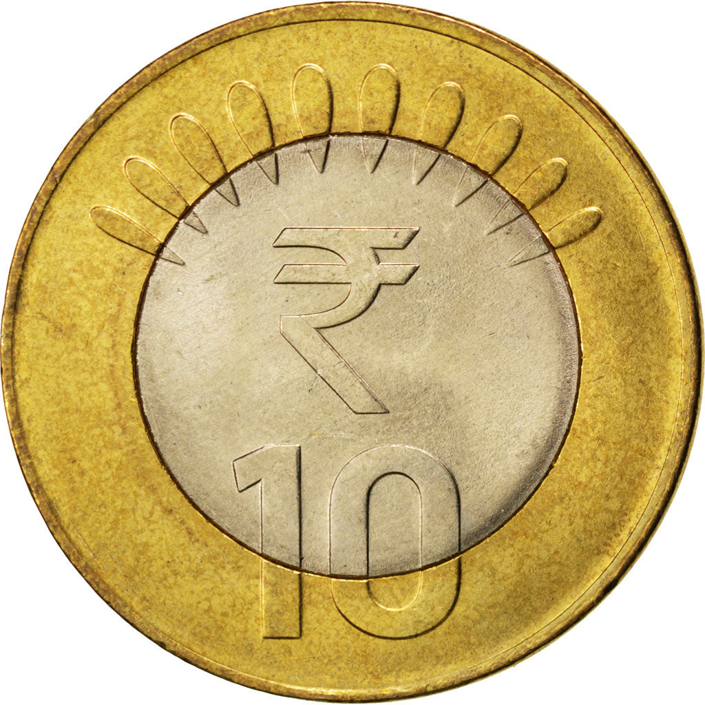 INDIA-REPUBLIC, 10 Rupees, 2011, KM #400, MS(63), Bi-Metallic, 27, 7.52