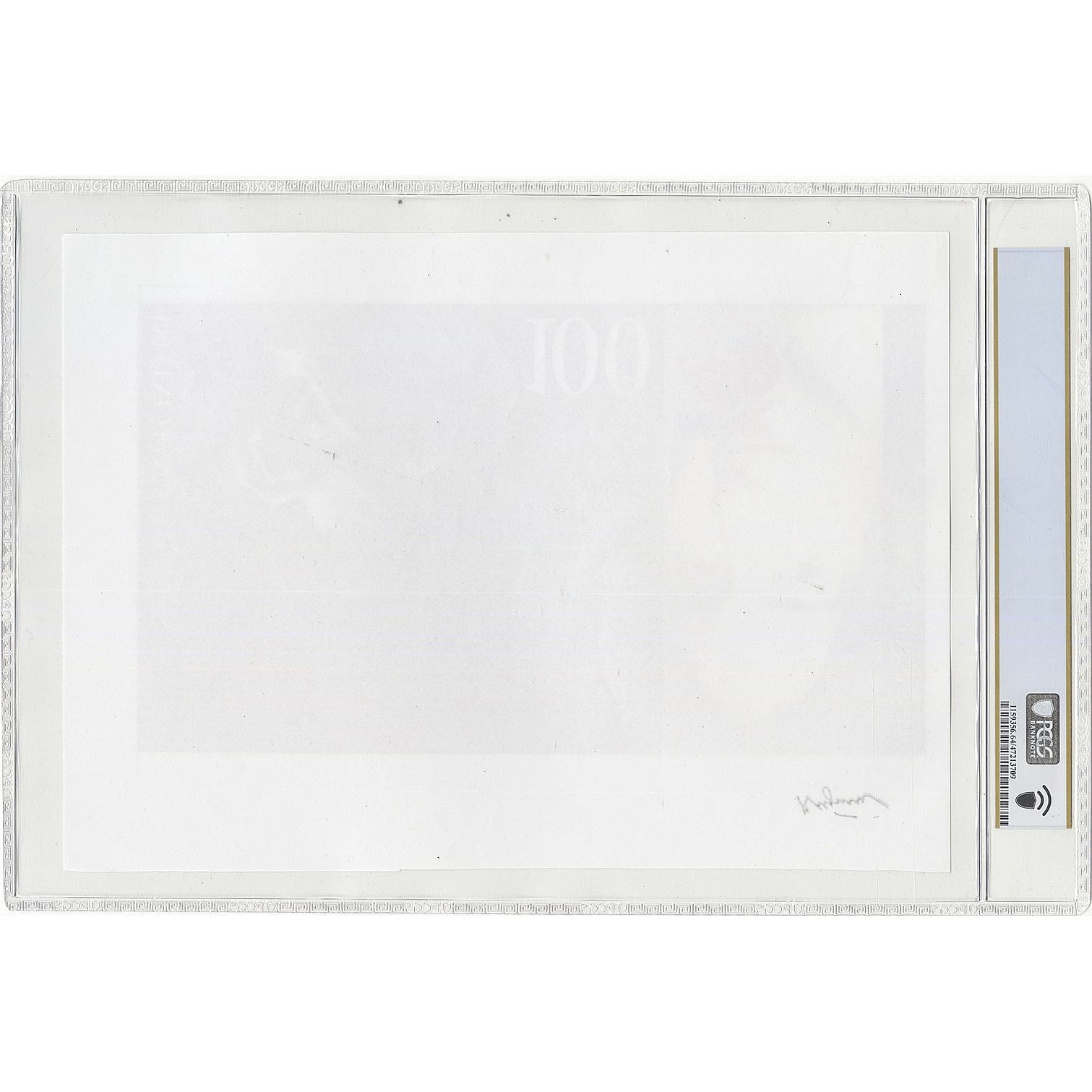 Frankrijk, 100 Francs, Chevaux de Marly, Undated (1986), Mock-Up, Gegradeerd