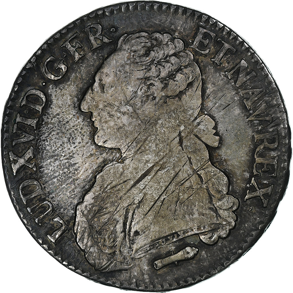 France, Louis XVI, Ecu, Écu aux branches d'olivier, 1781, Perpignan, Silver