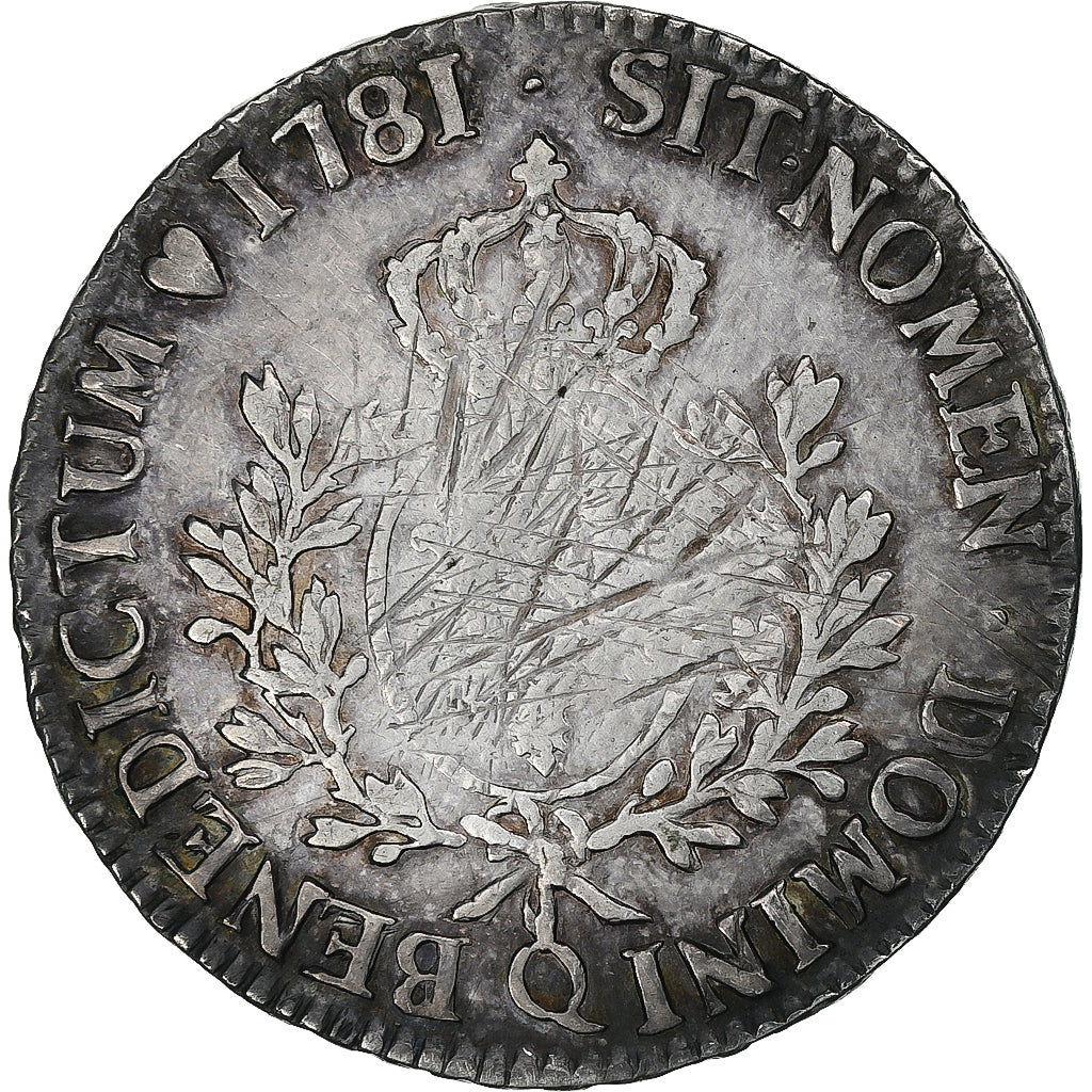 France, Louis XVI, Ecu, Écu aux branches d'olivier, 1781, Perpignan, Silver