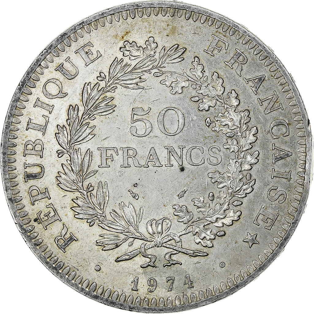 Francia, 50 Francs, Hercule, 1974, Paris, Avers 20 francs, Argento, BB+
