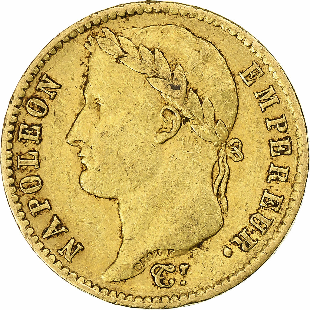 Francia, Napoleon I, 20 Francs, 1812, Paris, Oro, MBC, Gadoury:1025, Le