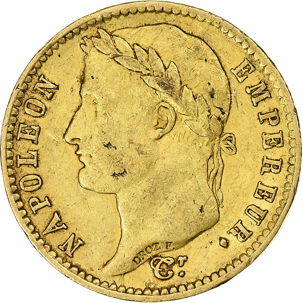 Francia, Napoleon I, 20 Francs, 1812, Paris, Oro, MBC, Gadoury:1025, Le