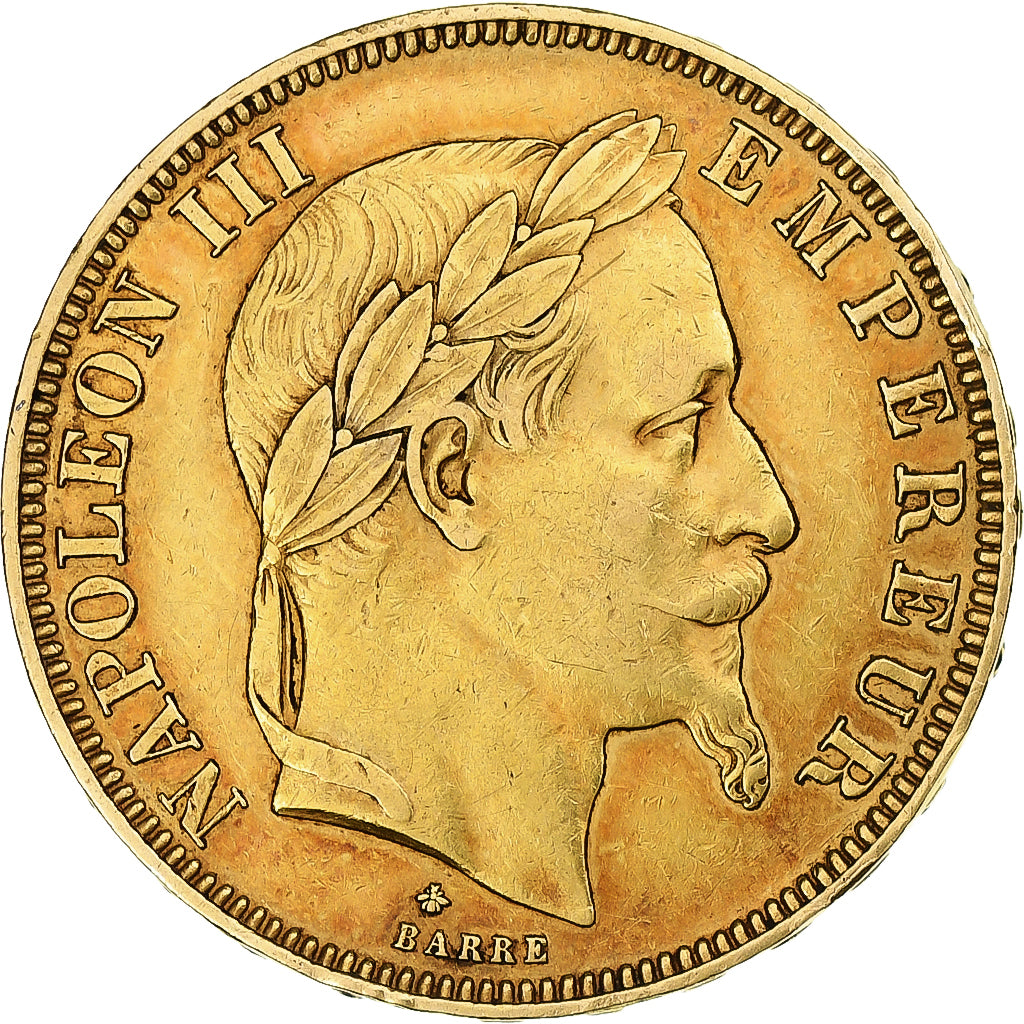 Frankrijk, Napoleon III, 50 Francs, 1866, Paris, Goud, ZF+, Gadoury:1112, Le