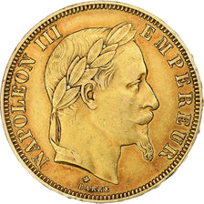 Frankrijk, Napoleon III, 50 Francs, 1866, Paris, Goud, ZF+, Gadoury:1112, Le