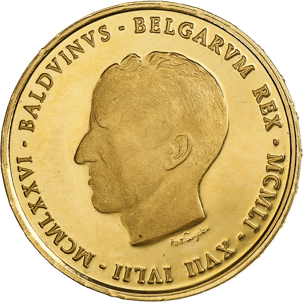 Belgio, Baudouin I, 20 Francs, 20 Frank, 25th Anniversary of Accession, 1976