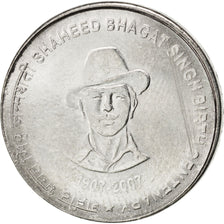Coin, INDIA-REPUBLIC, 5 Rupees, 2007, MS(63), Stainless Steel, KM:406