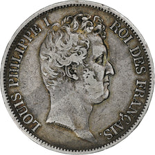 Frankreich, Louis-Philippe, 5 Francs, 1831, Lille, Tranche en relief, Silber