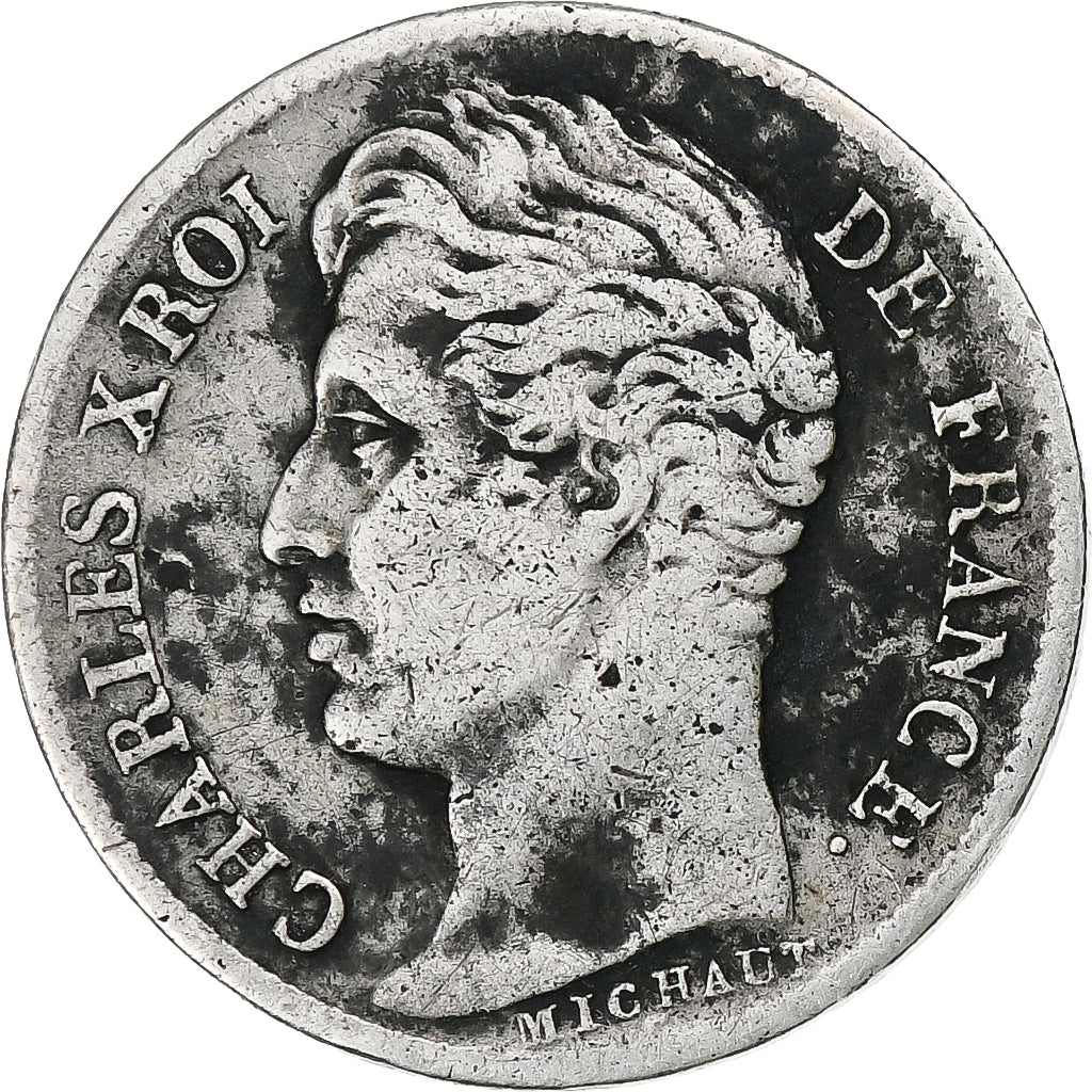 Frankreich, Charles X, 1/2 Franc, 1828, Lille, Silber, S, Gadoury:402, Le