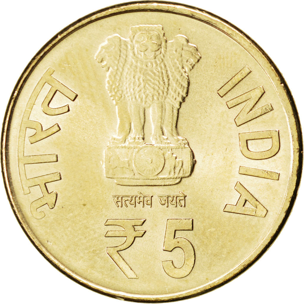 Coin, India, 5 Rupees, 2012, MS(63), Nickel-Bronze, KM:New