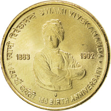 India, 5 Rupees, 2013, KM #New, MS(63), Nickel-Bronze, 5.88