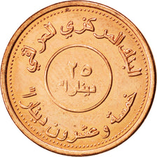 IRAQ, 25 Dinars, 2004, KM #175, MS(63), Copper Plated Steel, 17.4, 2.52