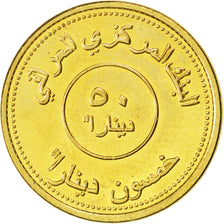 IRAQ, 50 Dinars, 2004, KM #176, MS(63), Brass Plated Steel, 22, 3.46