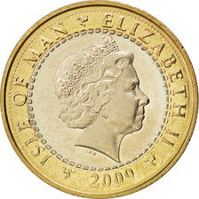 ISLE OF MAN, 2 Pounds, 2009, Pobjoy Mint, KM #1260, MS(63), Bi-Metallic, 28.4,..