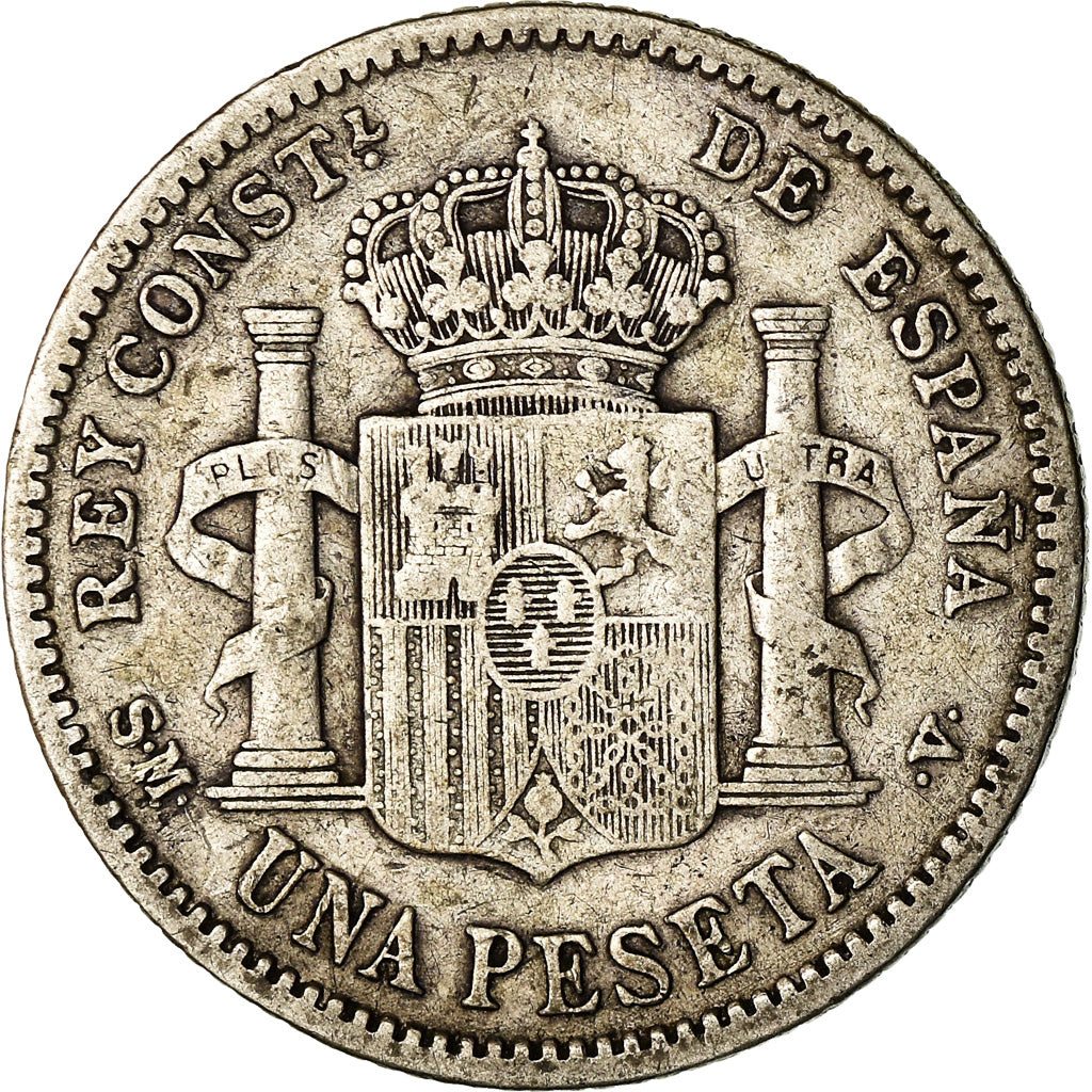 Coin, Spain, Alfonso XIII, Peseta, 1904, Madrid, VF(20-25), Silver, KM:721