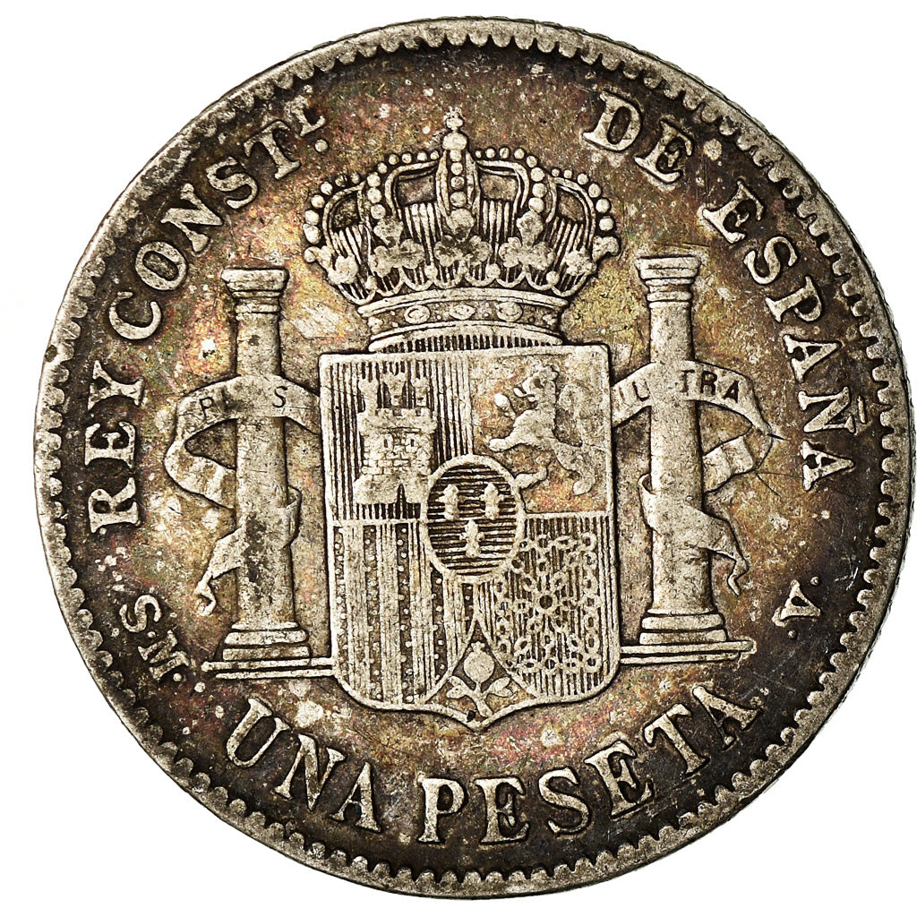 Moeda, Espanha, Alfonso XIII, Peseta, 1903, Madrid, VF(30-35), Prata, KM:721