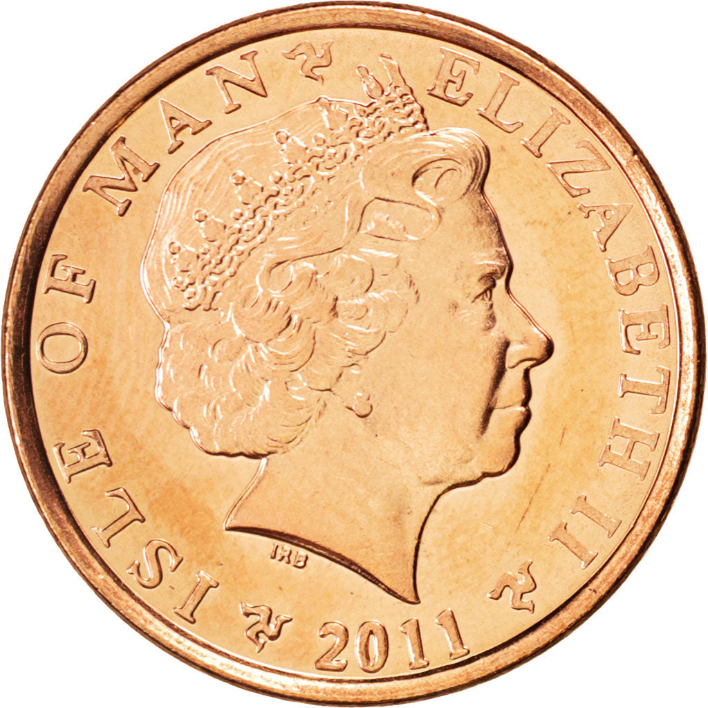 Coin, Isle of Man, Elizabeth II, Penny, 2011, Pobjoy Mint, MS(63), Copper Plated