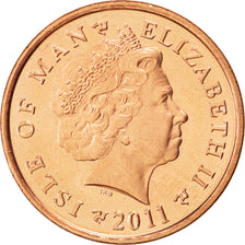 ISLE OF MAN, 2 Pence, 2011, Pobjoy Mint, KM #1254, MS(63), Copper Plated Steel,.