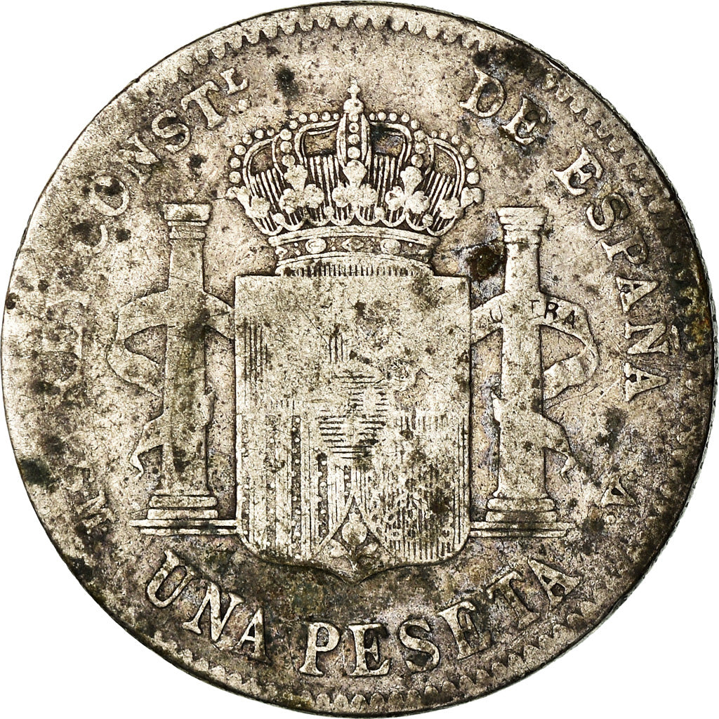 Moneda, España, Alfonso XIII, Peseta, 1900, Madrid, BC, Plata, KM:706