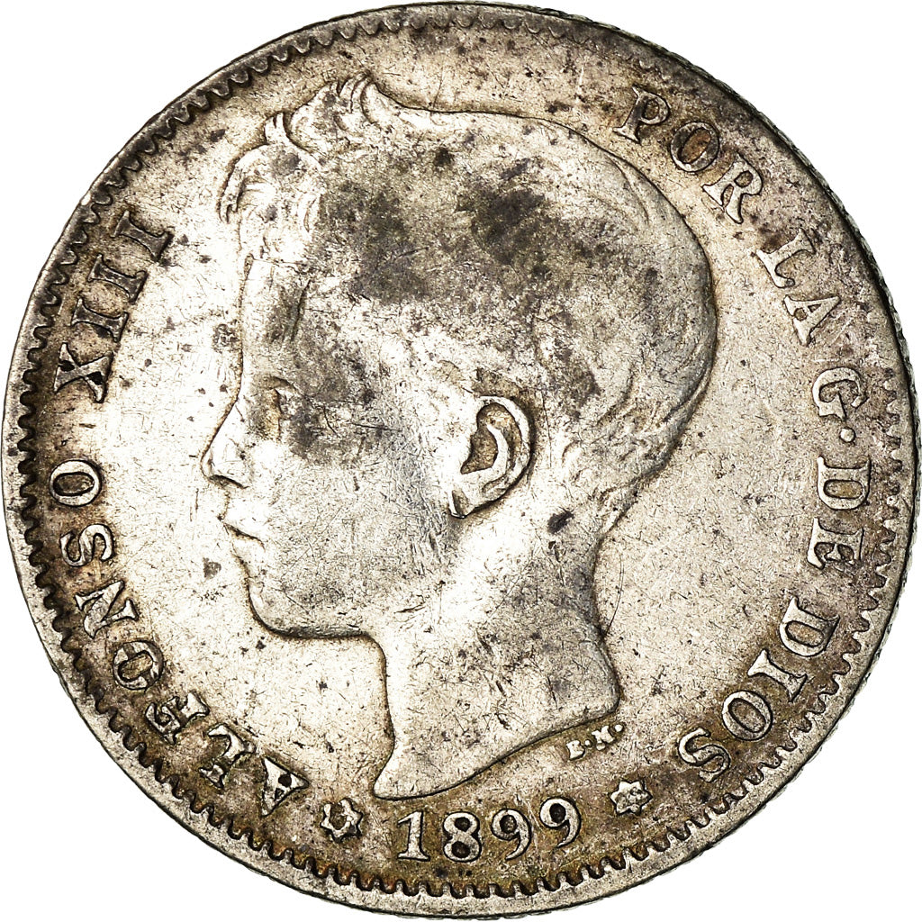Coin, Spain, Alfonso XIII, Peseta, 1899, Madrid, VF(30-35), Silver, KM:706